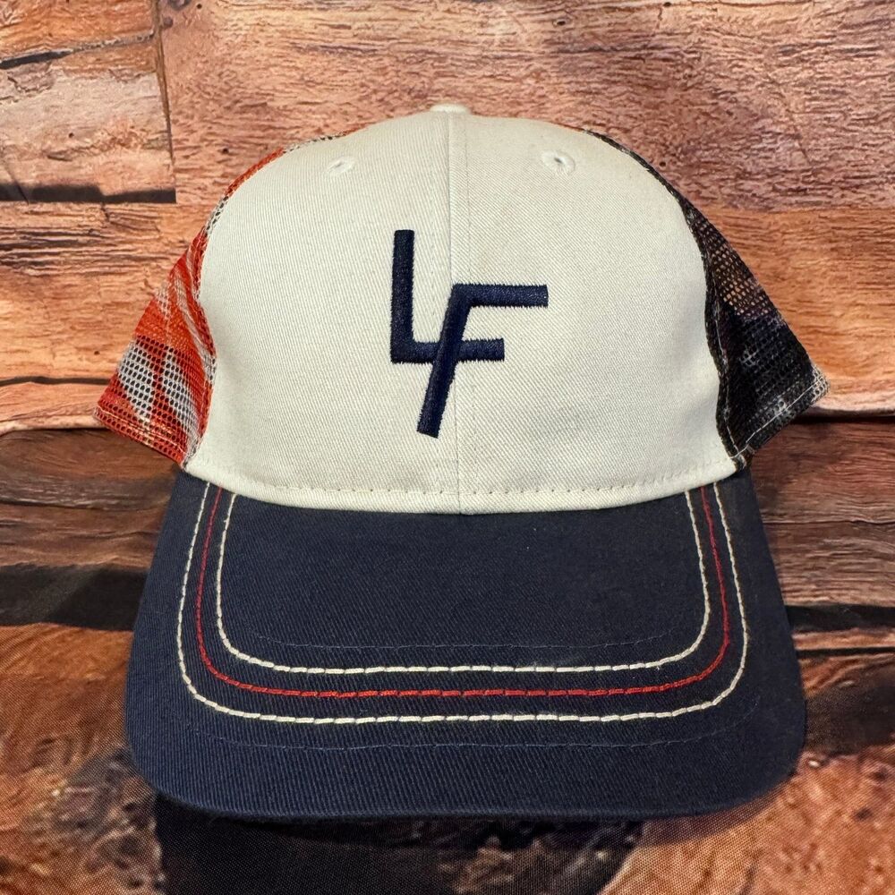 LF Men's American Flag Trucker Hat Snapback Adjustable Navy White Red Mesh